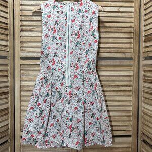GAP Sleeveless Spring Floral Midi Dress with Pockets and Chunky Zipper Size 12